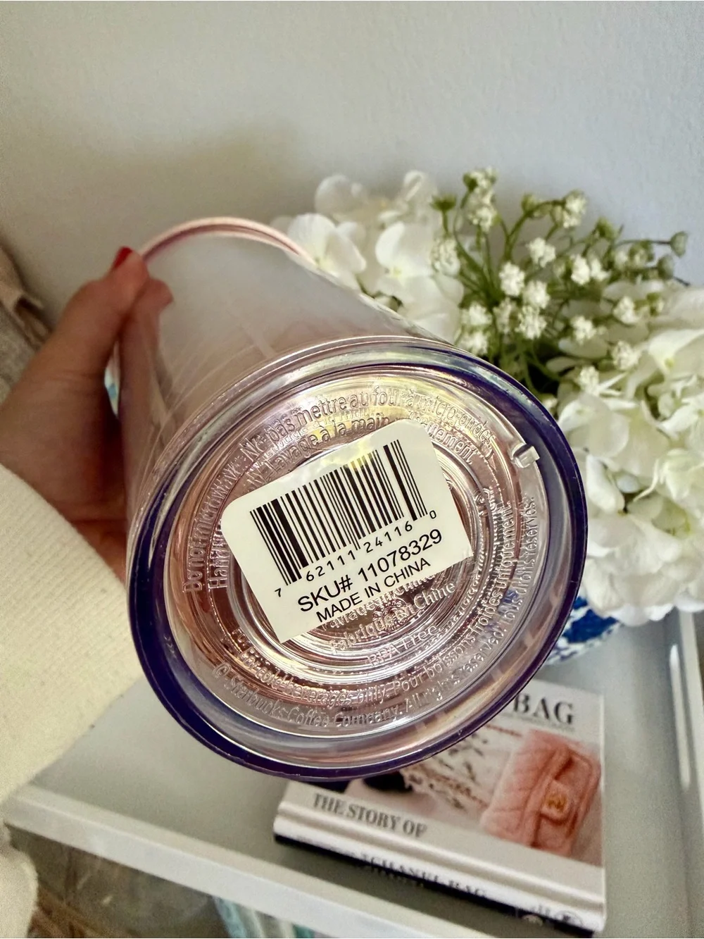 Starbucks 2017 Geometric Rose Gold Metallic Venti Cold Cup